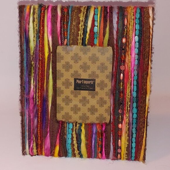 Lovely Bohemian Multicolour Textured Picture Frame BNWOT 5 x 7" - Picture 2 of 6
